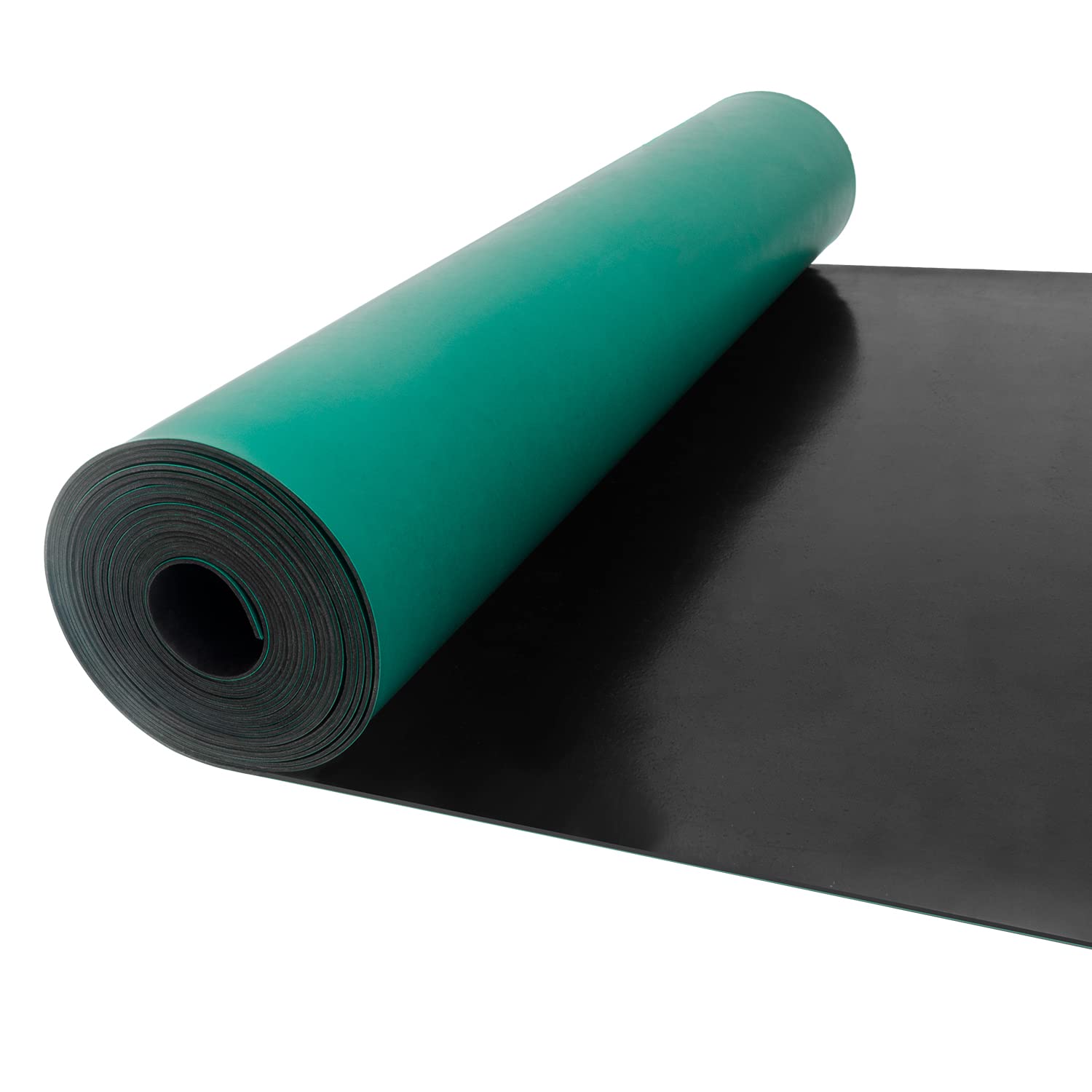Rouleau vert brillant de tapis en caoutchouc d'ESD de personnalisation d'usine