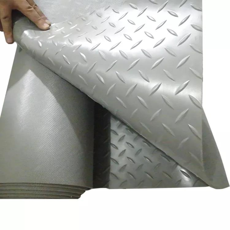 Feuille de caoutchouc de tapis en PVC imperméable en plastique résistant