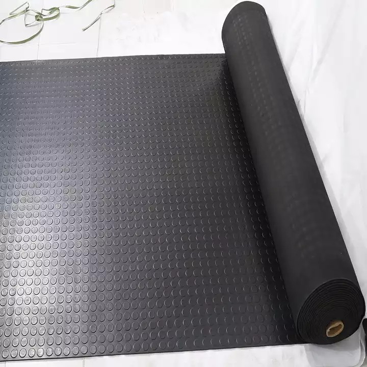 Rouleau de tapis en caoutchouc antidérapant noir extérieur personnalisé 